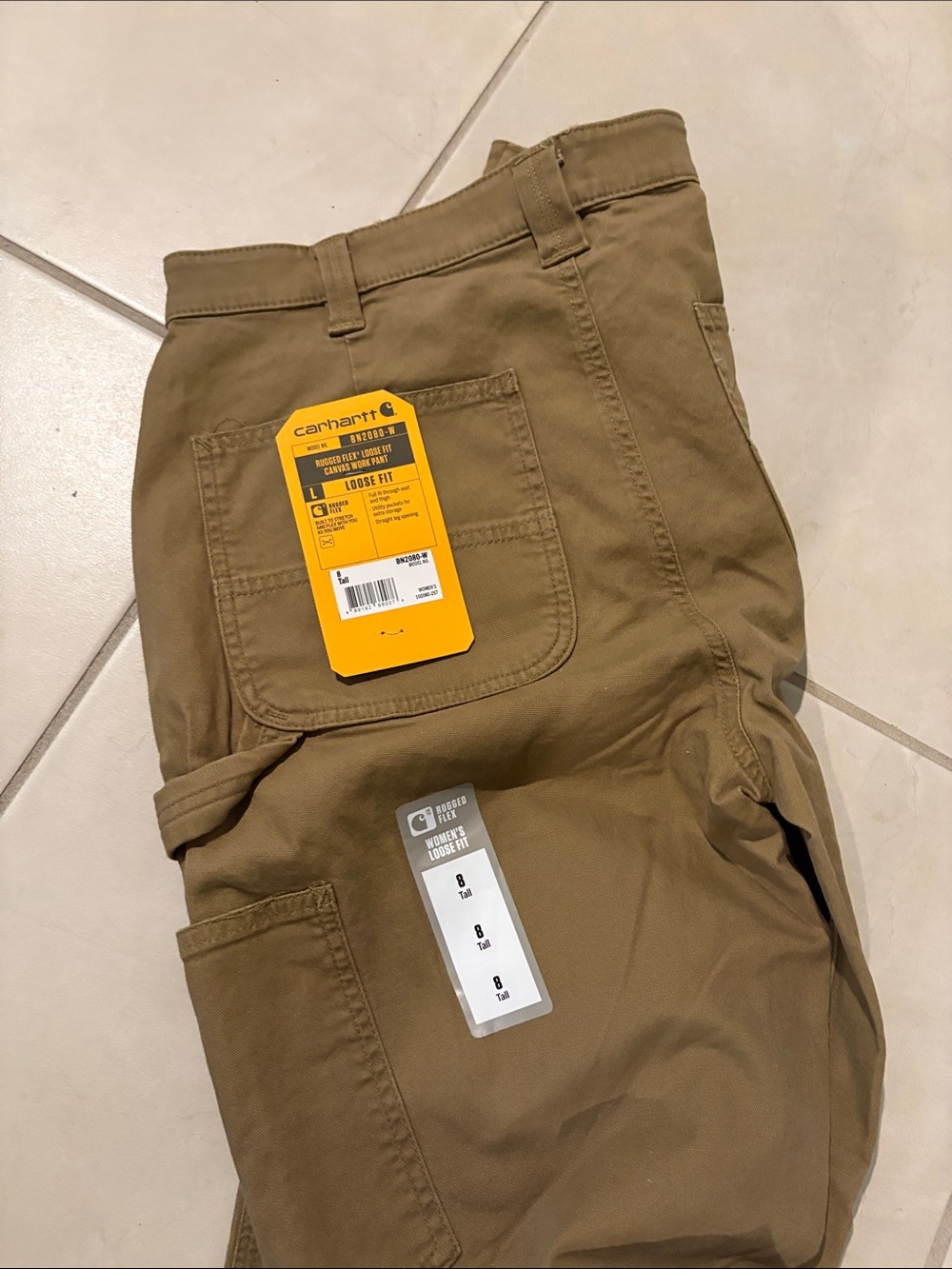 NWT carhartt women’s sz 8 tall canvas work pants 907 - Picture 3 of 6